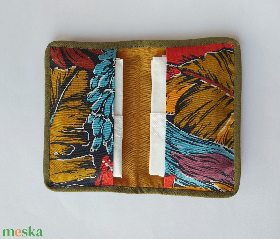 Barna levelek - zsepitartó - táska & tok - pénztárca & más tok - zsebkendőtartó tok - Meska.hu