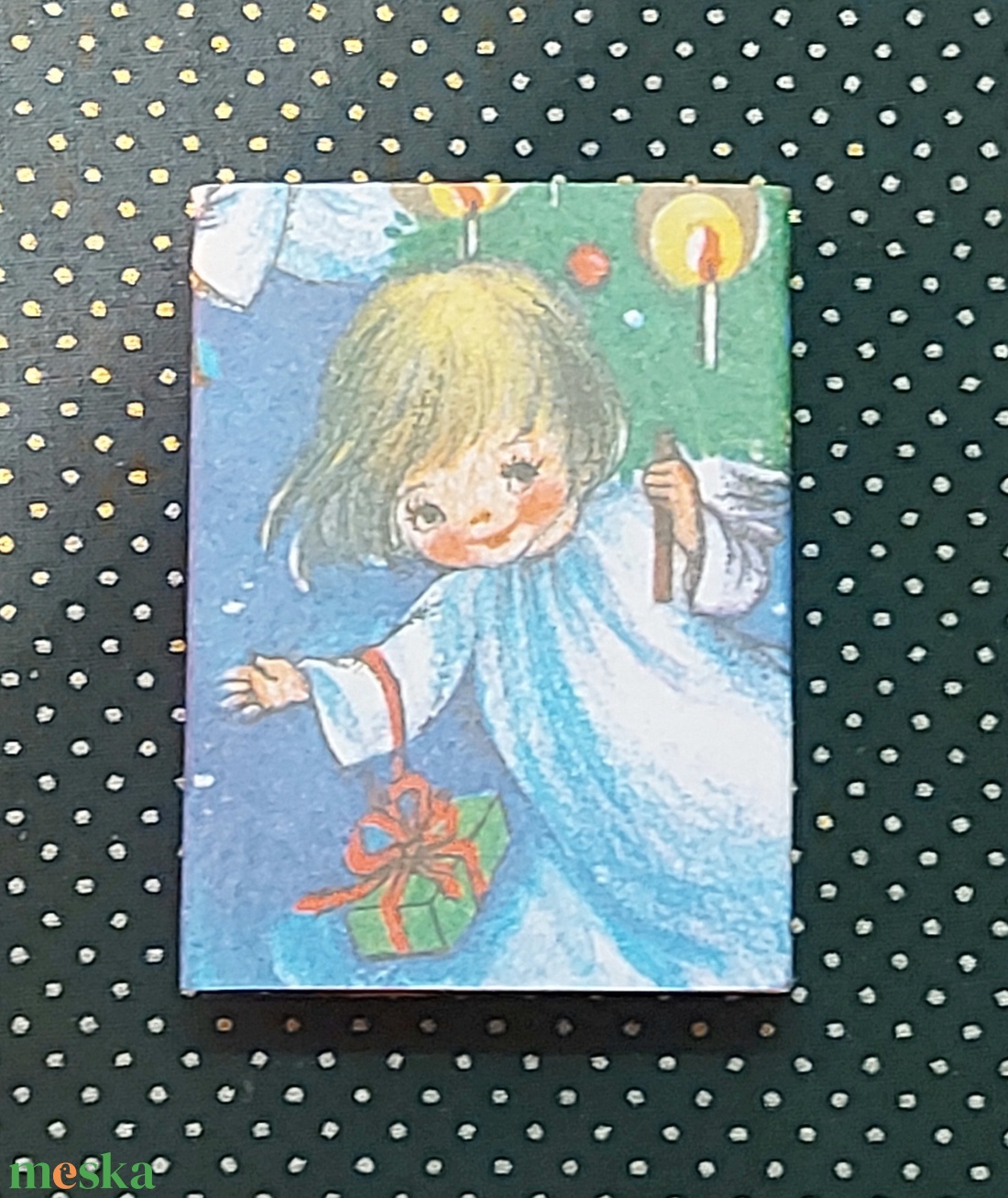 Angyalkák 1. - karácsonyi gyufacsomag /közepes méretű gyufa/ - karácsony - karácsonyi lakásdekoráció - karácsonyi illatgyertya, mécses - Meska.hu