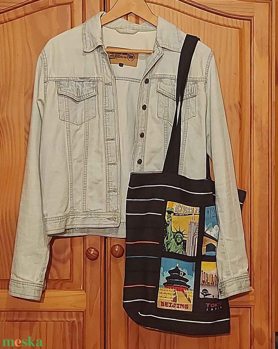 Bevásárló szatyor - városképekkel - táska & tok - bevásárlás & shopper táska - shopper, textiltáska, szatyor - Meska.hu