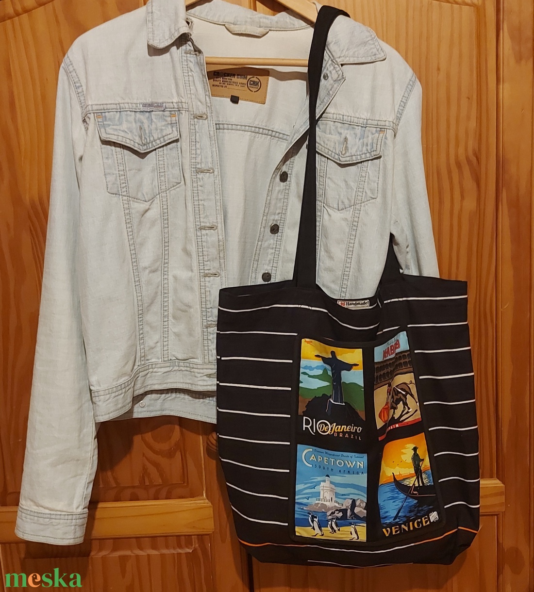 Bevásárló szatyor - városképekkel - táska & tok - bevásárlás & shopper táska - shopper, textiltáska, szatyor - Meska.hu