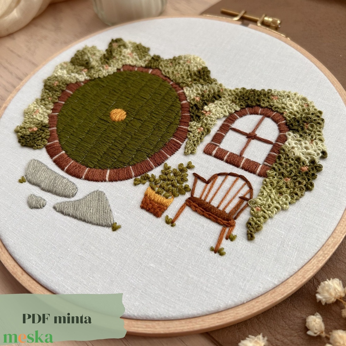 Hobbitlak kezdőbarát PDF minta és segédanyag, digitális hímzés tutorial videóval - diy (csináld magad) - workshop & tanfolyam - Meska.hu Hobbitlak kezdőbarát PDF minta és segédanyag, digitális hímzés tutorial videóval - diy (csináld magad) - workshop & tanfolyam - Meska.hu