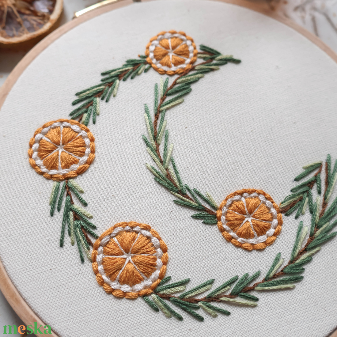 Yule holdkoszorú digitális hímzésminta PDF kezdőknek - diy (csináld magad) - szabásminta, útmutató - hímzés minta - Meska.hu