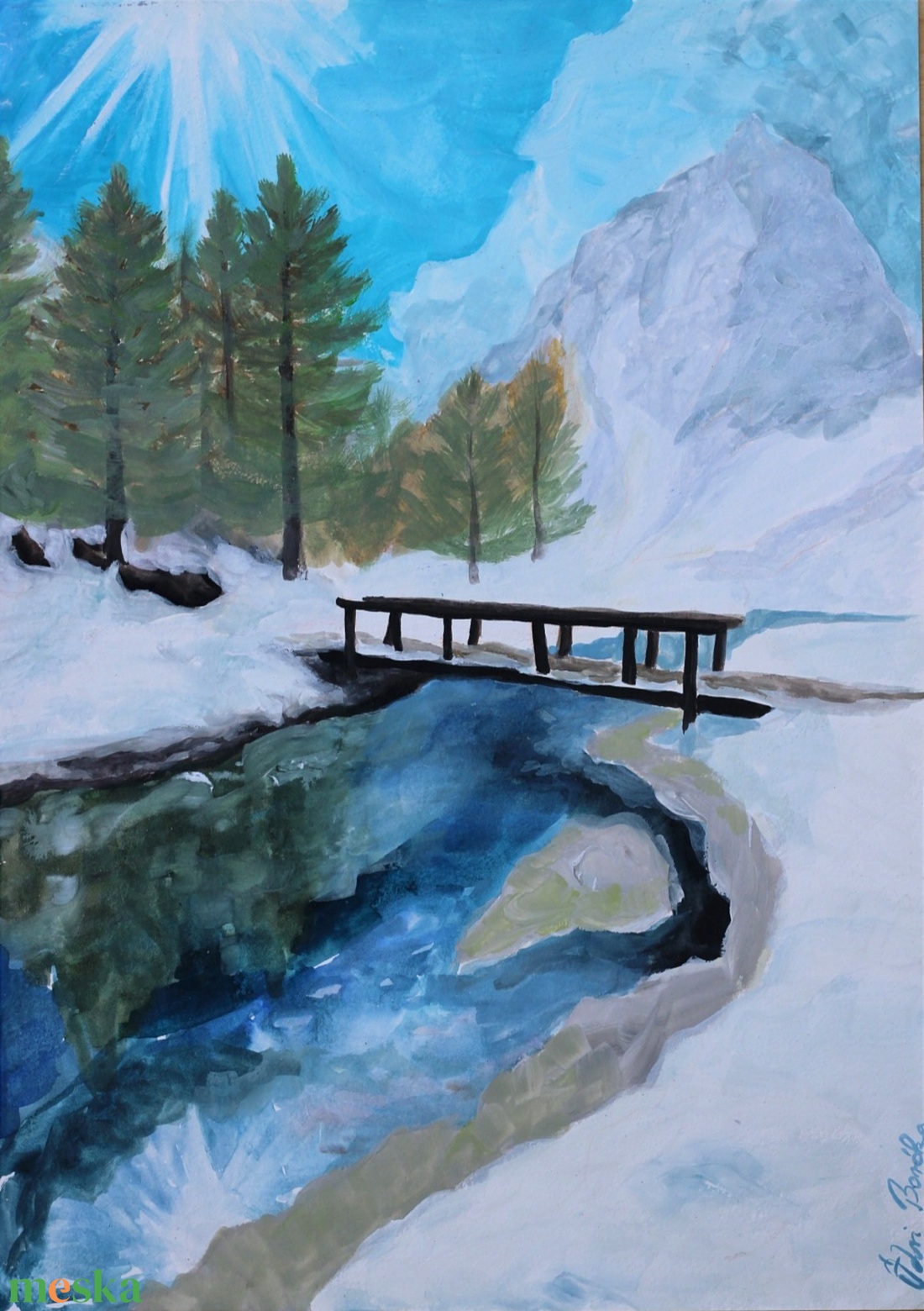 Tél - művészet - festmény - akvarell - Meska.hu