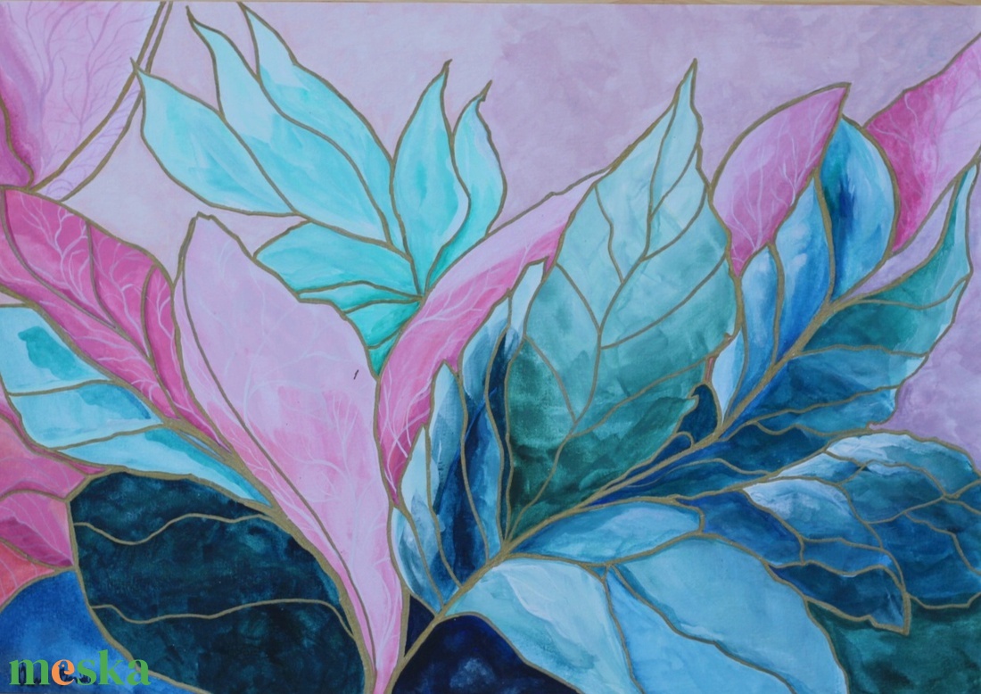 Rosé - művészet - festmény - festmény vegyes technika - Meska.hu