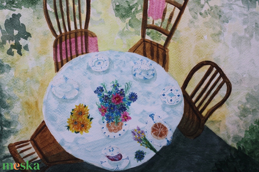 Nyári árnyékban - művészet - festmény - akvarell - Meska.hu