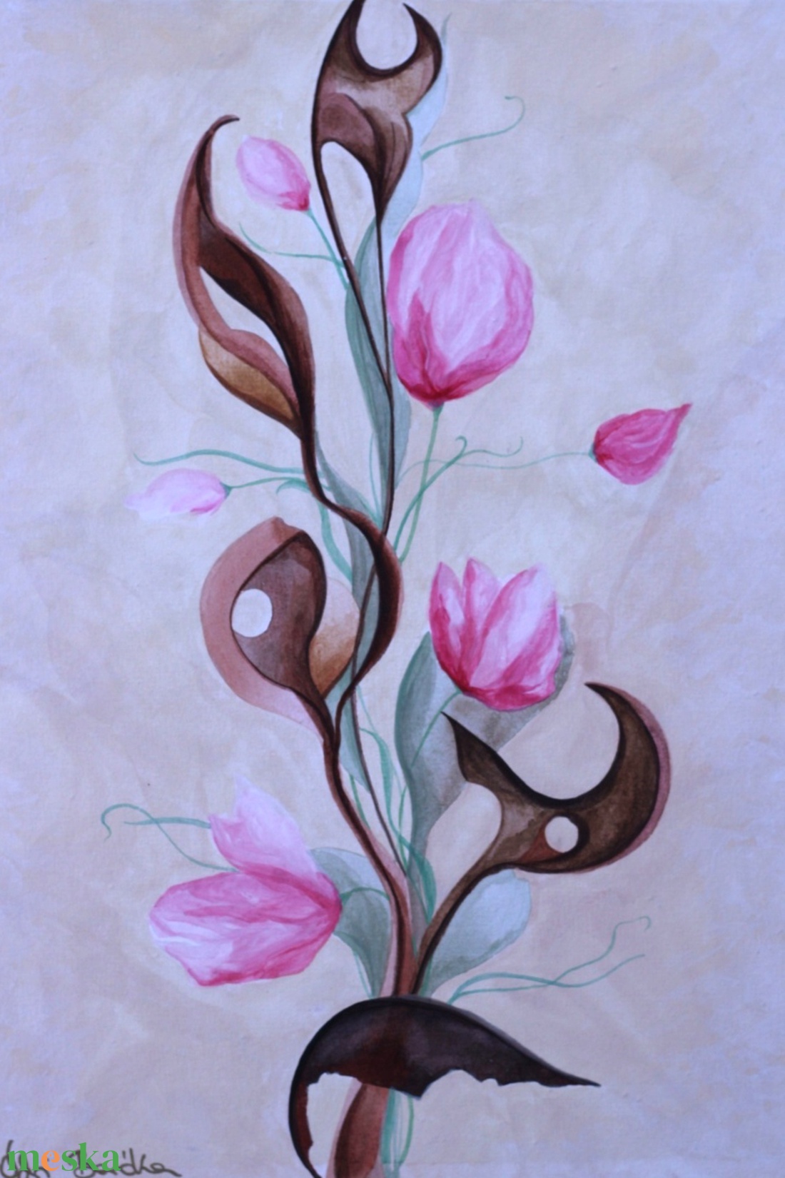 Tulipánok - művészet - festmény - akvarell - Meska.hu