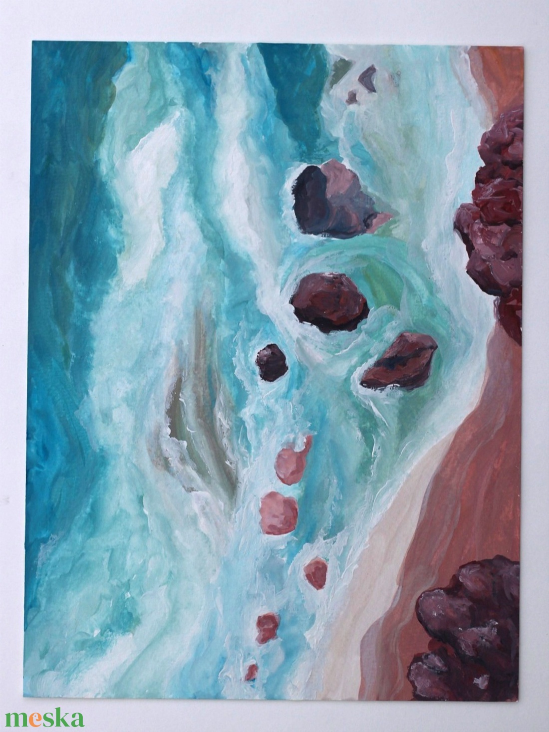 Tengerpart - művészet - festmény - akvarell - Meska.hu