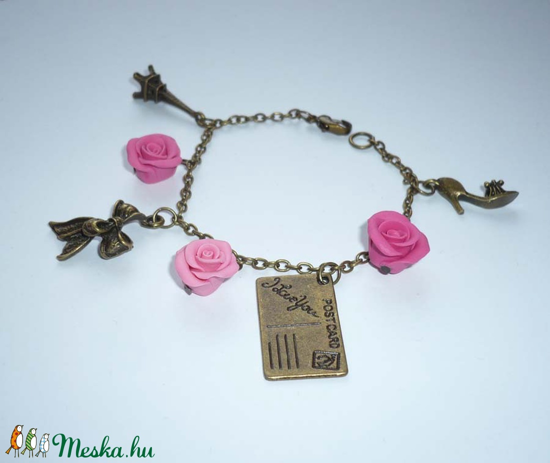 Romantika - réz karkötő rózsákkal - ékszer - karkötő - charm karkötő - Meska.hu Romantika - réz karkötő rózsákkal - ékszer - karkötő - charm karkötő - Meska.hu