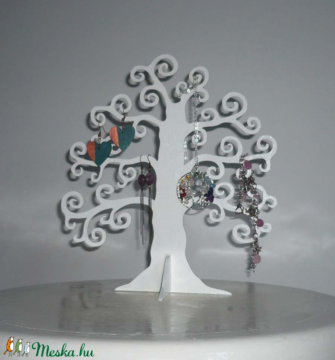 Életfa ékszertartó - fehér -  - Meska.hu