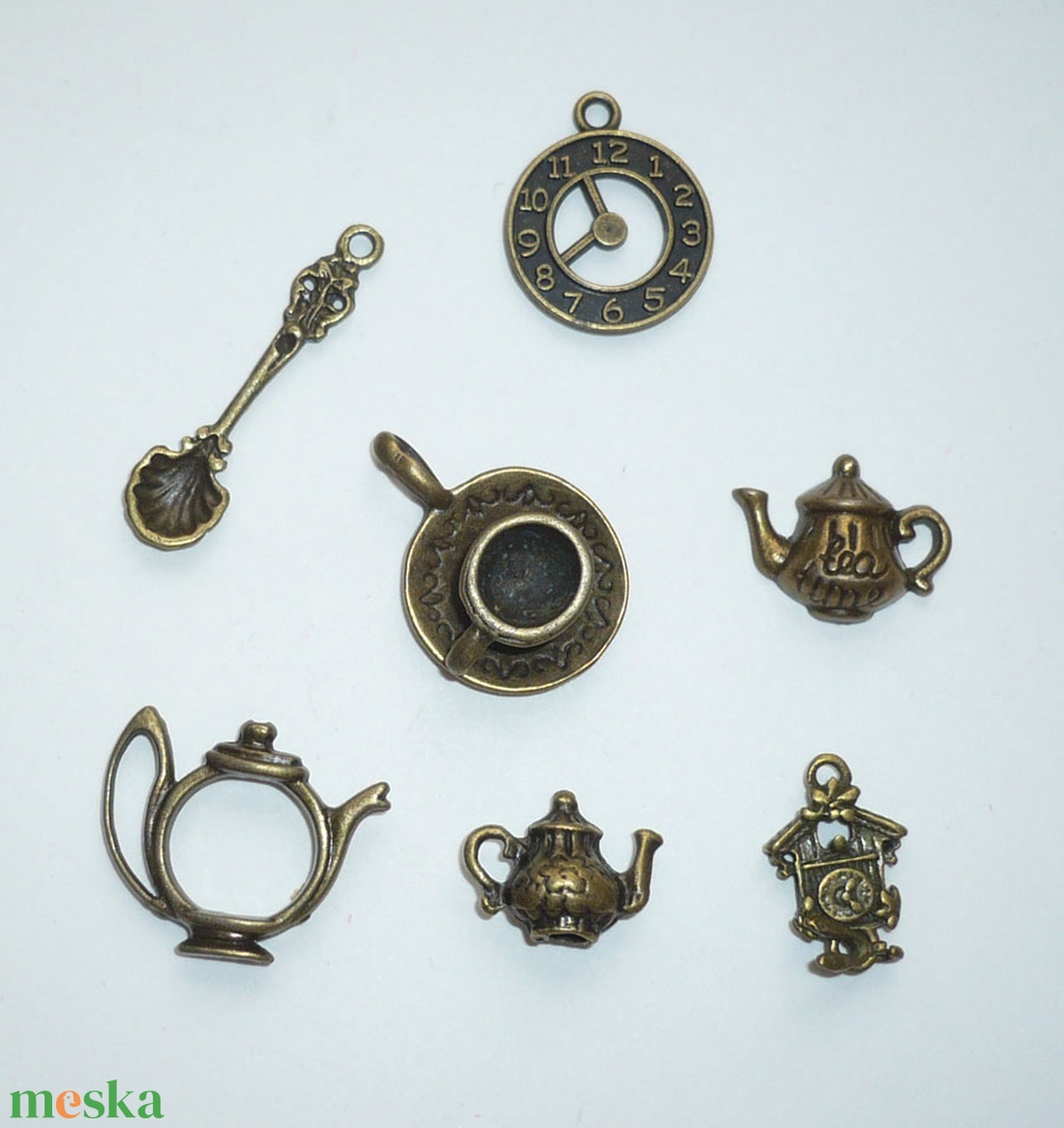 Tea-time - réz színű vintage függő (medál) gyűjtemény - kellékek & szerszámok - ékszerkellék - medál csomag - Meska.hu Tea-time - réz színű vintage függő (medál) gyűjtemény - kellékek & szerszámok - ékszerkellék - medál csomag - Meska.hu