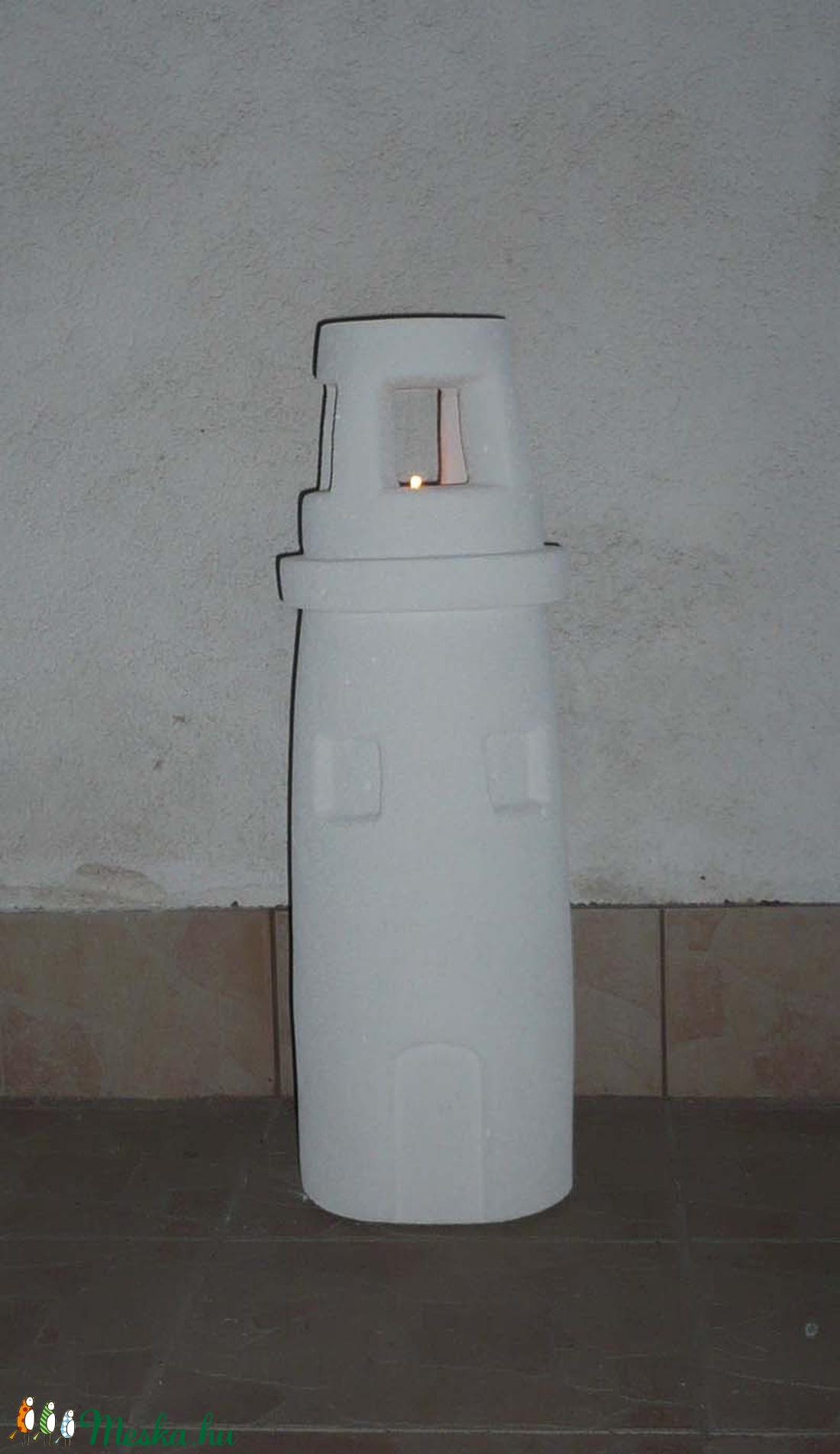 Nagy világítótorony - egyedileg kézzel faragott kültéri szobor (60cm magas)  -  - Meska.hu
