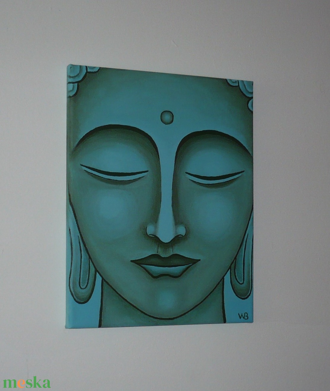 Türkiz Buddha - egyedi akril festmény, falikép 24x30 - otthon & életmód - dekoráció - kép & falikép - vászonkép - Meska.hu Türkiz Buddha - egyedi akril festmény, falikép 24x30 - otthon & életmód - dekoráció - kép & falikép - vászonkép - Meska.hu