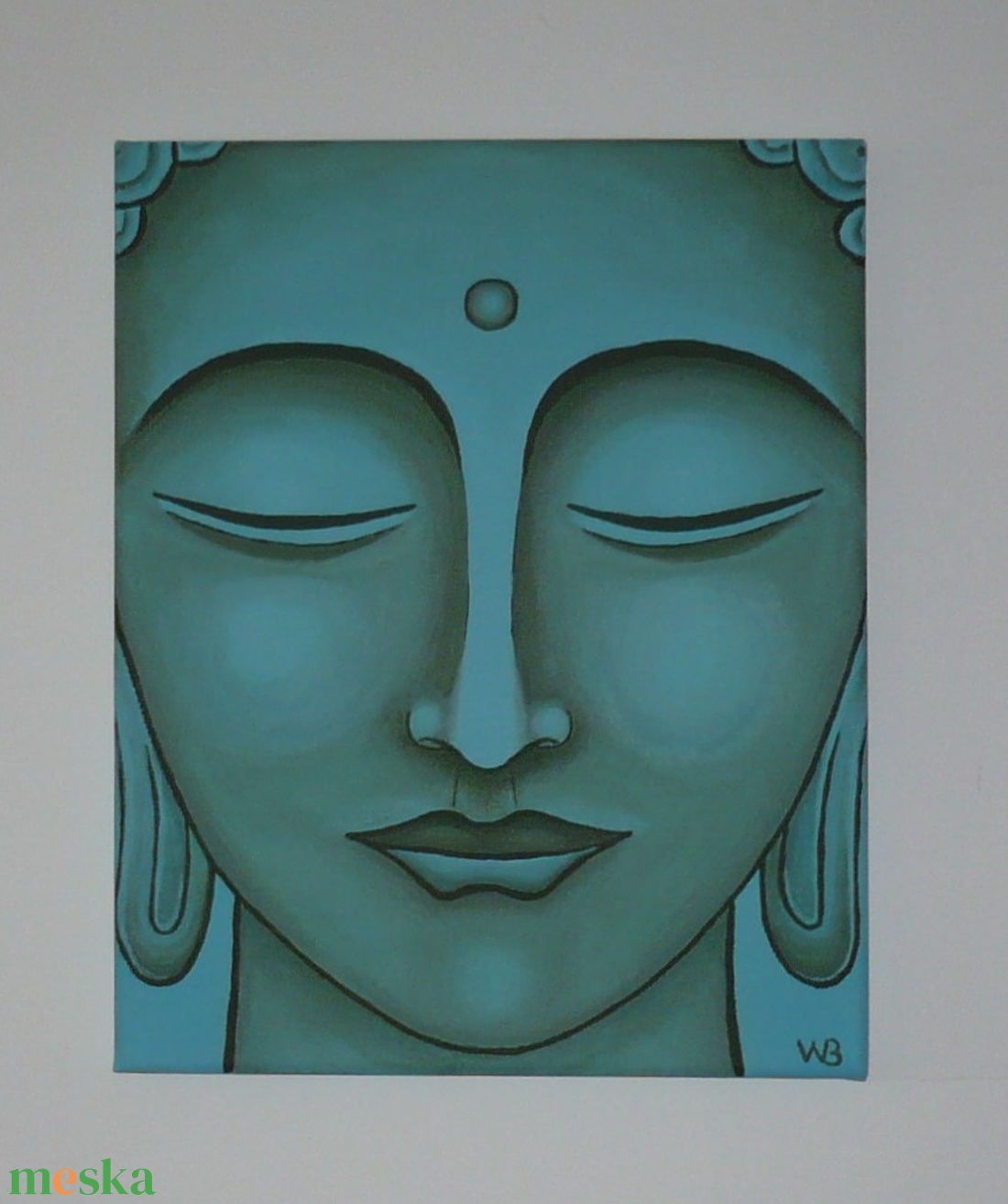 Türkiz Buddha - egyedi akril festmény, falikép 24x30 - otthon & életmód - dekoráció - kép & falikép - vászonkép - Meska.hu Türkiz Buddha - egyedi akril festmény, falikép 24x30 - otthon & életmód - dekoráció - kép & falikép - vászonkép - Meska.hu