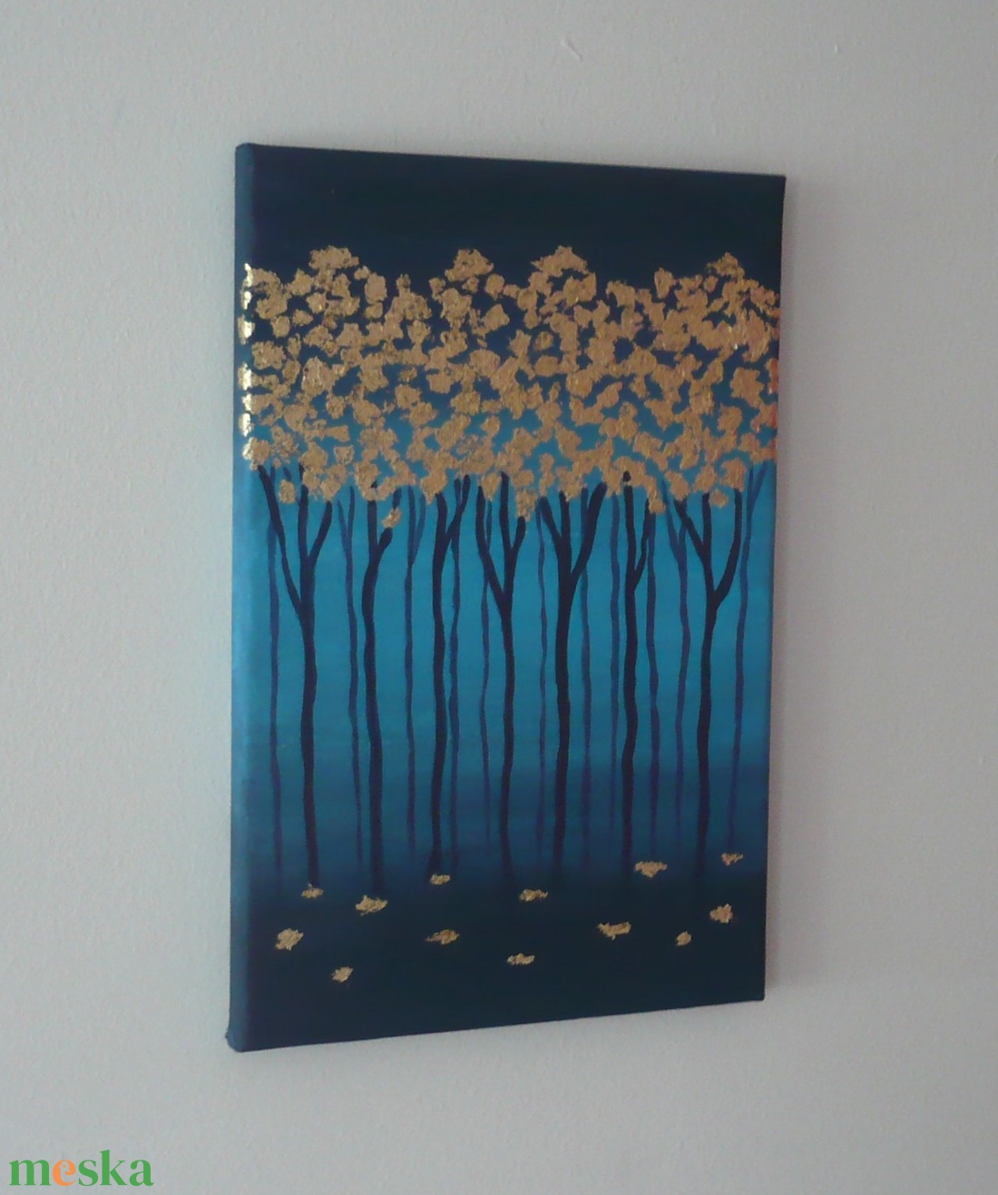 Arany erdő - egyedi akril festmény, falikép 20x30 - művészet - festmény - akril - Meska.hu Arany erdő - egyedi akril festmény, falikép 20x30 - művészet - festmény - akril - Meska.hu