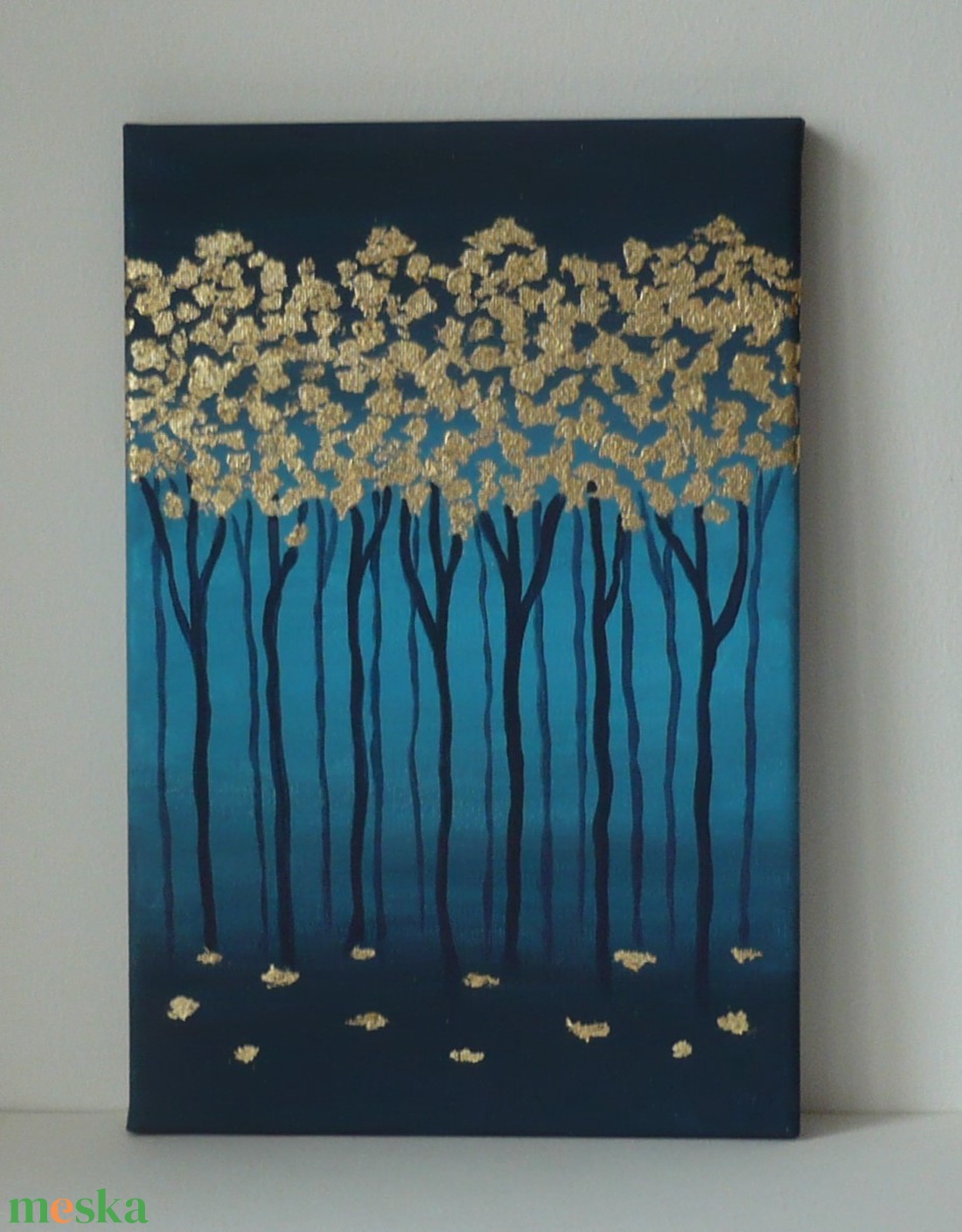 Arany erdő - egyedi akril festmény, falikép 20x30 - művészet - festmény - akril - Meska.hu Arany erdő - egyedi akril festmény, falikép 20x30 - művészet - festmény - akril - Meska.hu