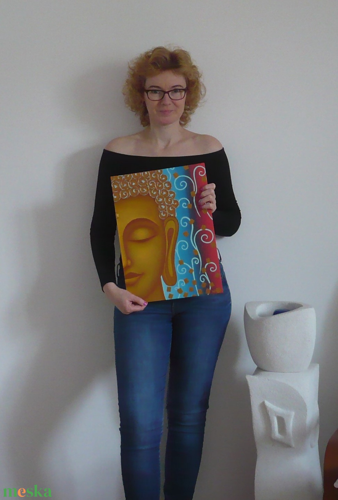 Buddha - egyedi akril festmény, falikép 30x40 - művészet - festmény - akril - Meska.hu Buddha - egyedi akril festmény, falikép 30x40 - művészet - festmény - akril - Meska.hu