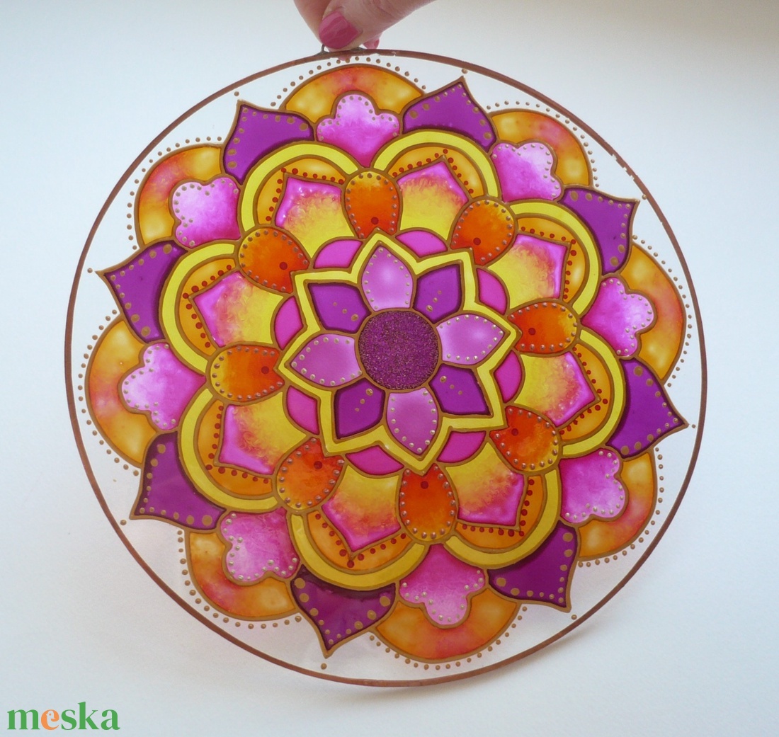 Napsütés mandala - egyedi üvegre festett mandala ablakdísz, fényfogó - otthon & életmód - dekoráció - spiritualitás - mandala - Meska.hu Napsütés mandala - egyedi üvegre festett mandala ablakdísz, fényfogó - otthon & életmód - dekoráció - spiritualitás - mandala - Meska.hu