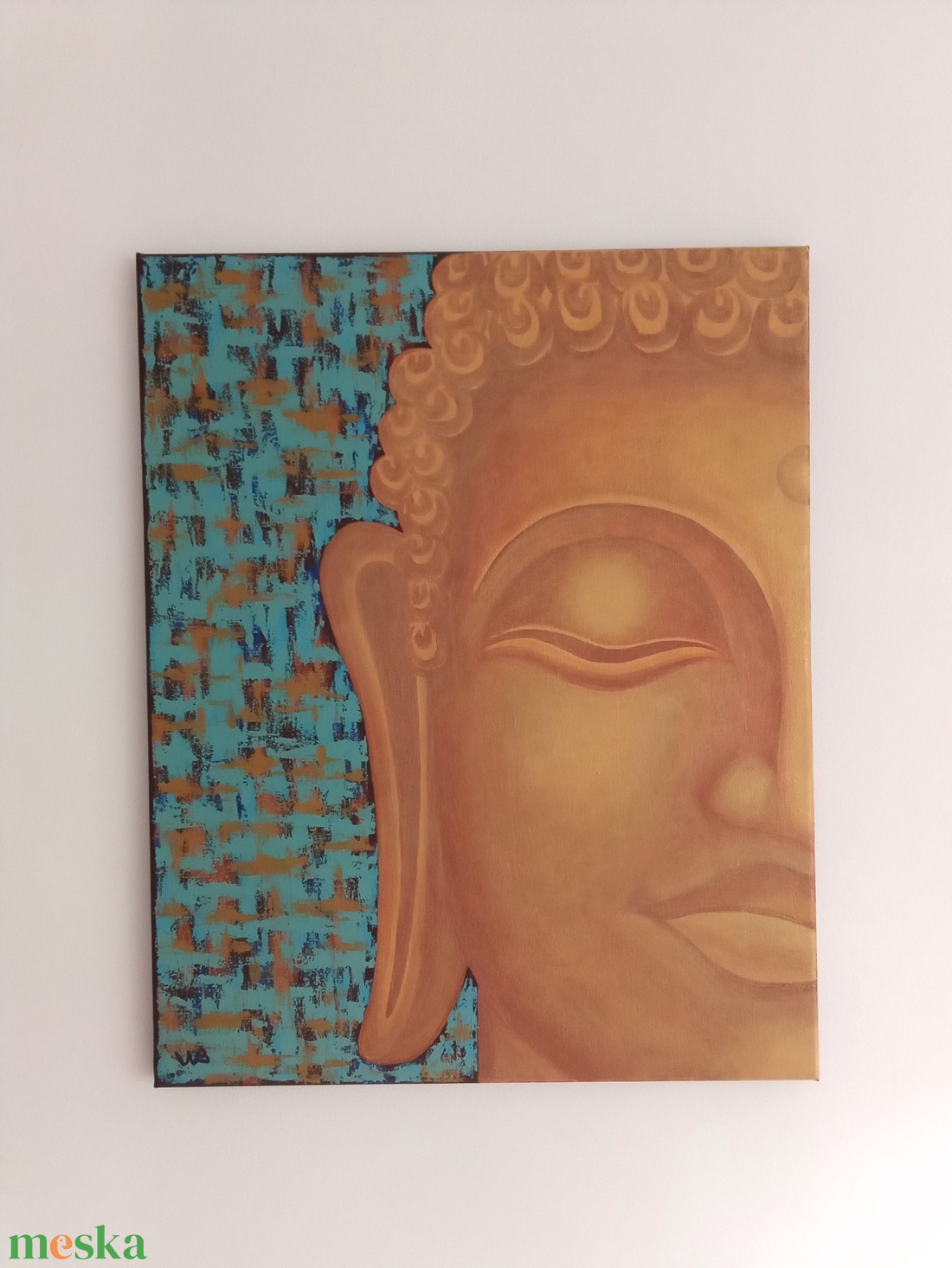 Arany Buddha - egyedi akril festmény, falikép 40x50 - művészet - festmény - akril - Meska.hu Arany Buddha - egyedi akril festmény, falikép 40x50 - művészet - festmény - akril - Meska.hu