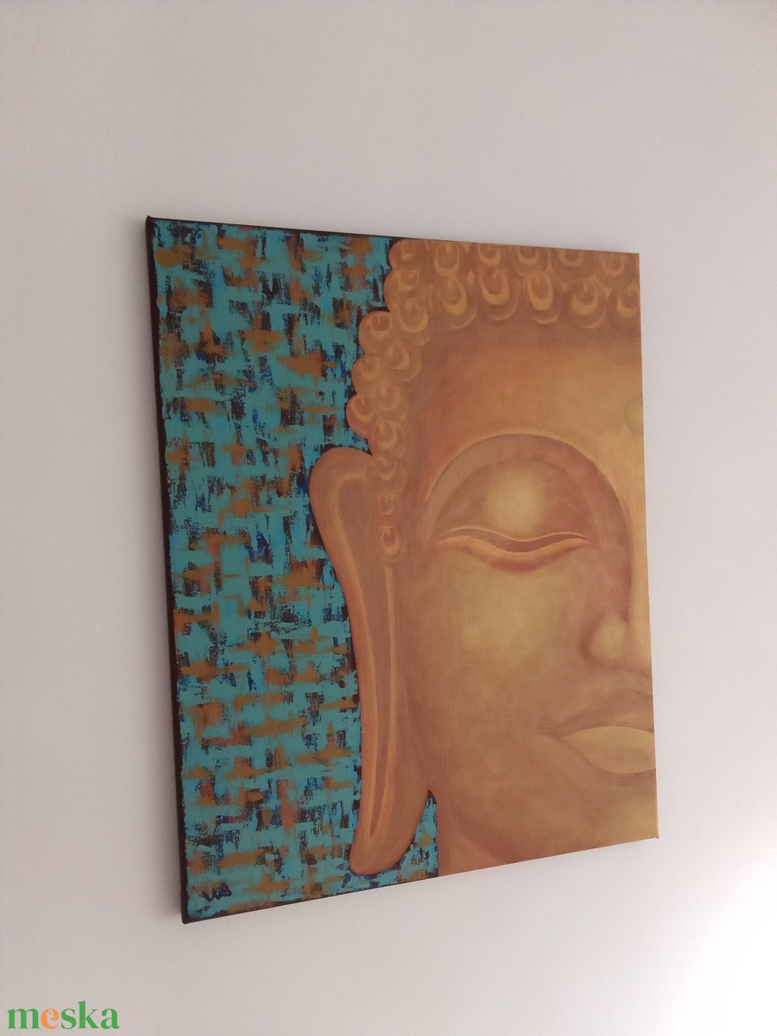 Arany Buddha - egyedi akril festmény, falikép 40x50 - művészet - festmény - akril - Meska.hu Arany Buddha - egyedi akril festmény, falikép 40x50 - művészet - festmény - akril - Meska.hu
