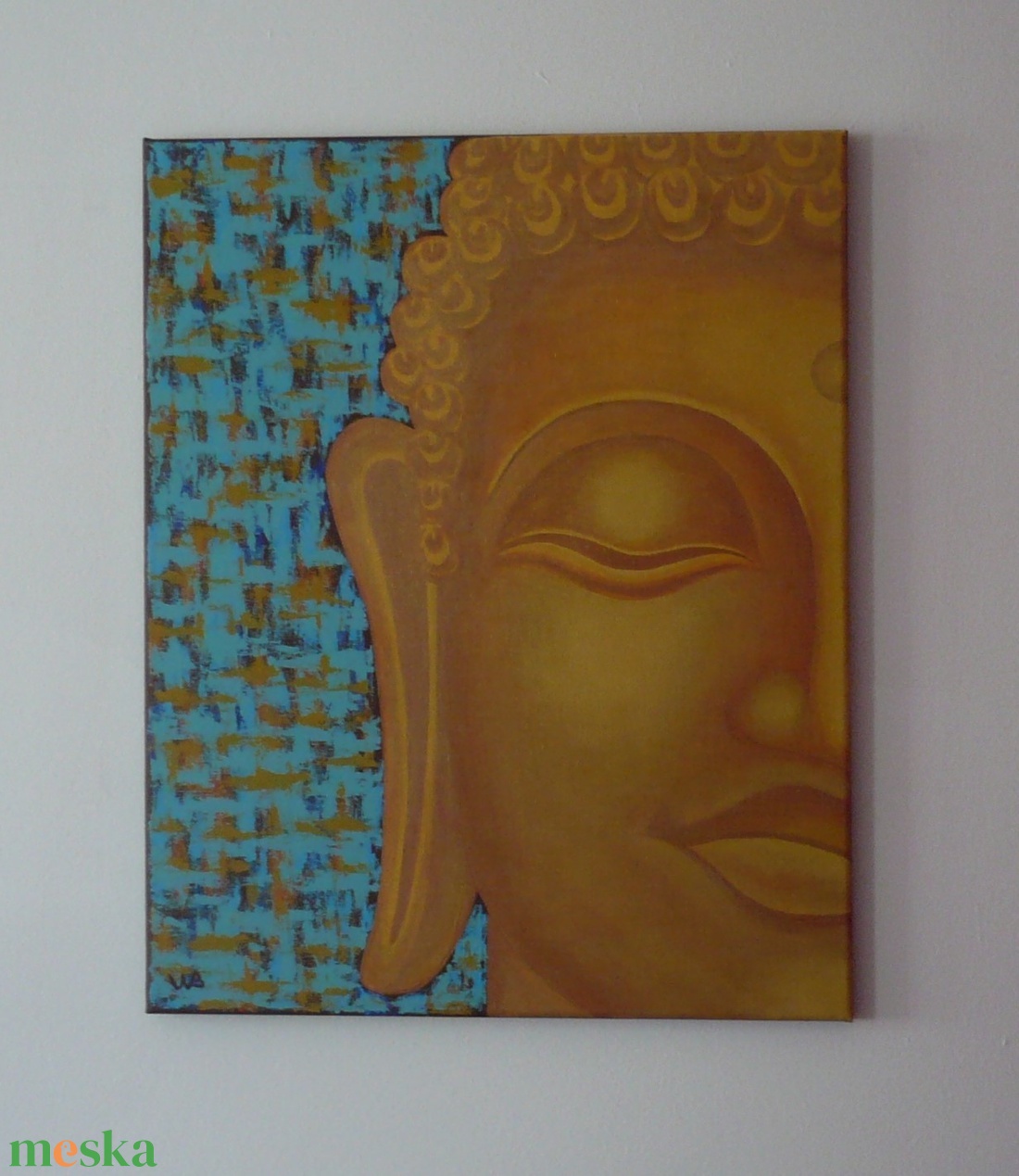 Arany Buddha - egyedi akril festmény, falikép 40x50 - művészet - festmény - akril - Meska.hu Arany Buddha - egyedi akril festmény, falikép 40x50 - művészet - festmény - akril - Meska.hu