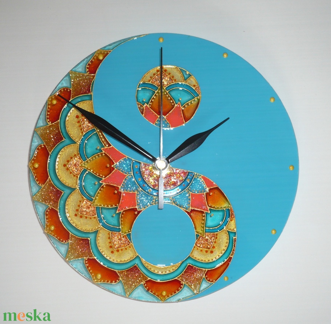 Jin-jang Mandala - egyedi festett mandala üveg falióra - otthon & lakás - dekoráció - fali és függő dekoráció - falióra & óra - Meska.hu Jin-jang Mandala - egyedi festett mandala üveg falióra - otthon & lakás - dekoráció - fali és függő dekoráció - falióra & óra - Meska.hu