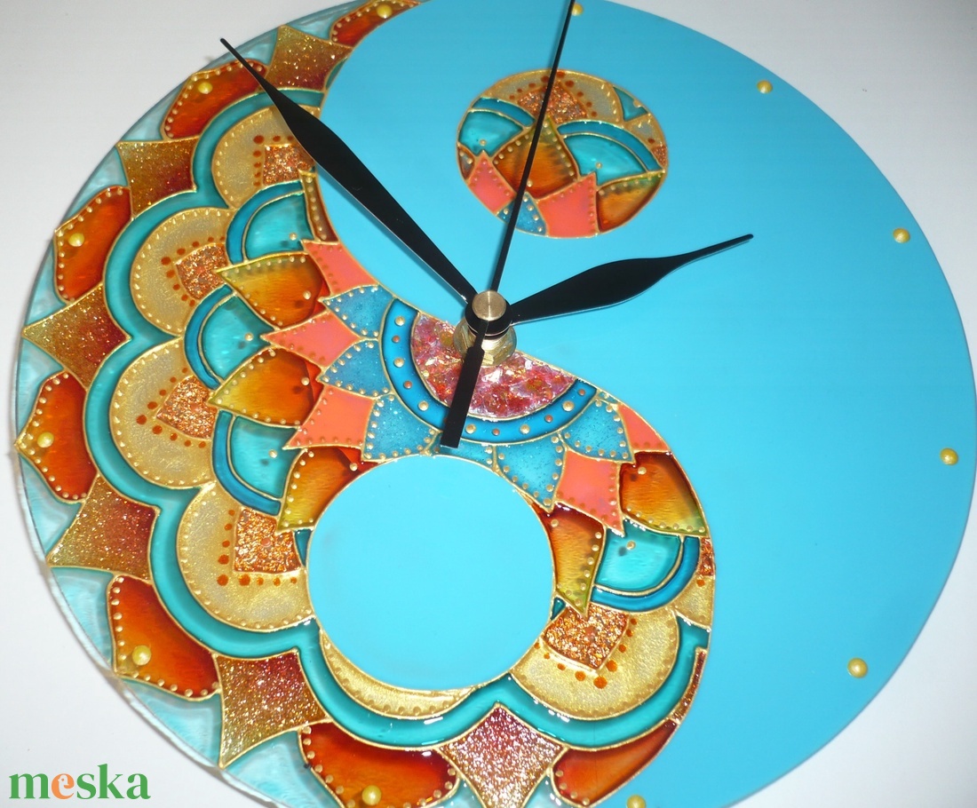 Jin-jang Mandala - egyedi festett mandala üveg falióra - otthon & lakás - dekoráció - fali és függő dekoráció - falióra & óra - Meska.hu Jin-jang Mandala - egyedi festett mandala üveg falióra - otthon & lakás - dekoráció - fali és függő dekoráció - falióra & óra - Meska.hu