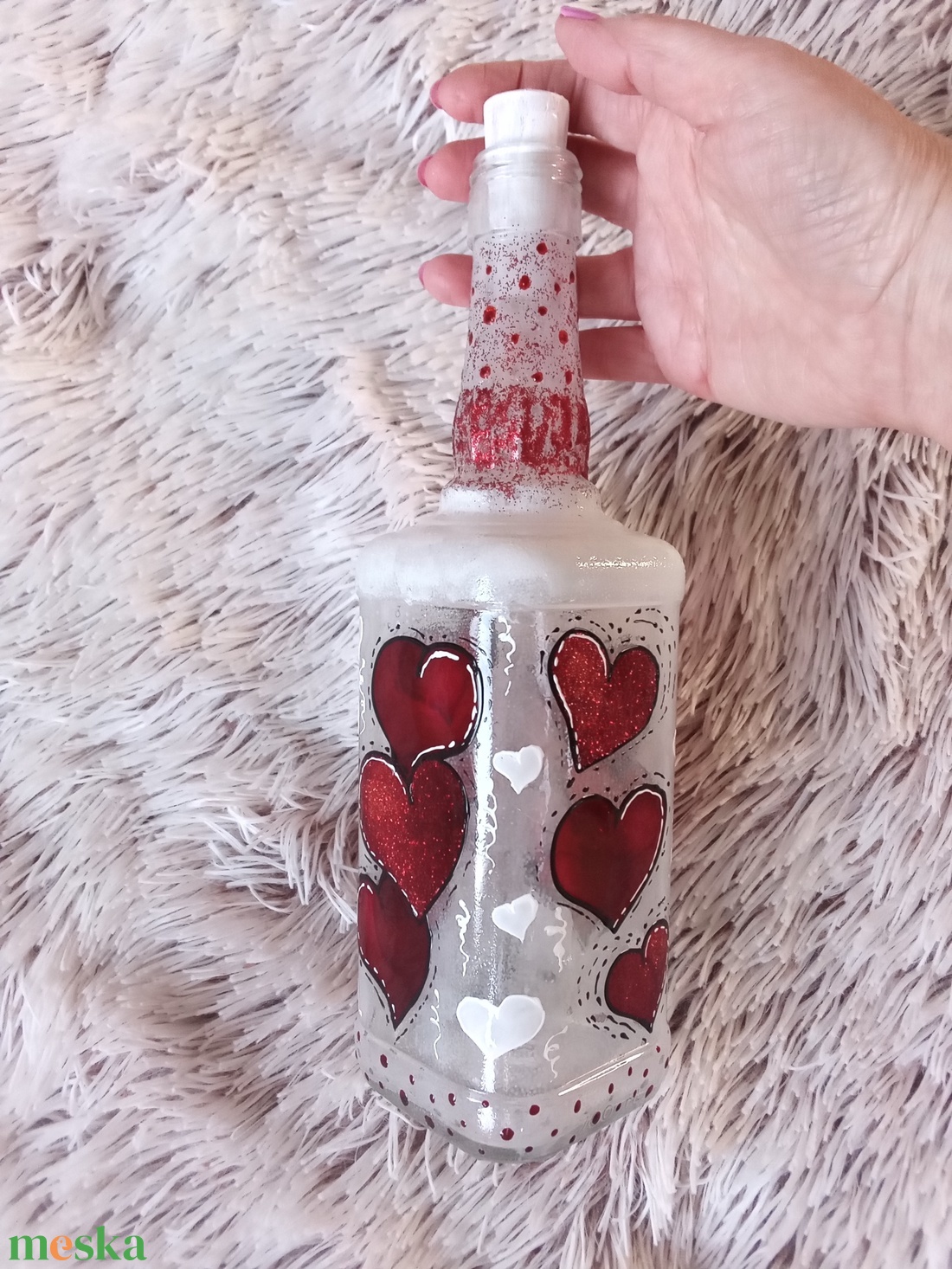 Üveglámpás szívekkel - egyedi festett üveg bottlelamp - otthon & lakás - lámpa - hangulatlámpa - Meska.hu Üveglámpás szívekkel - egyedi festett üveg bottlelamp - otthon & lakás - lámpa - hangulatlámpa - Meska.hu