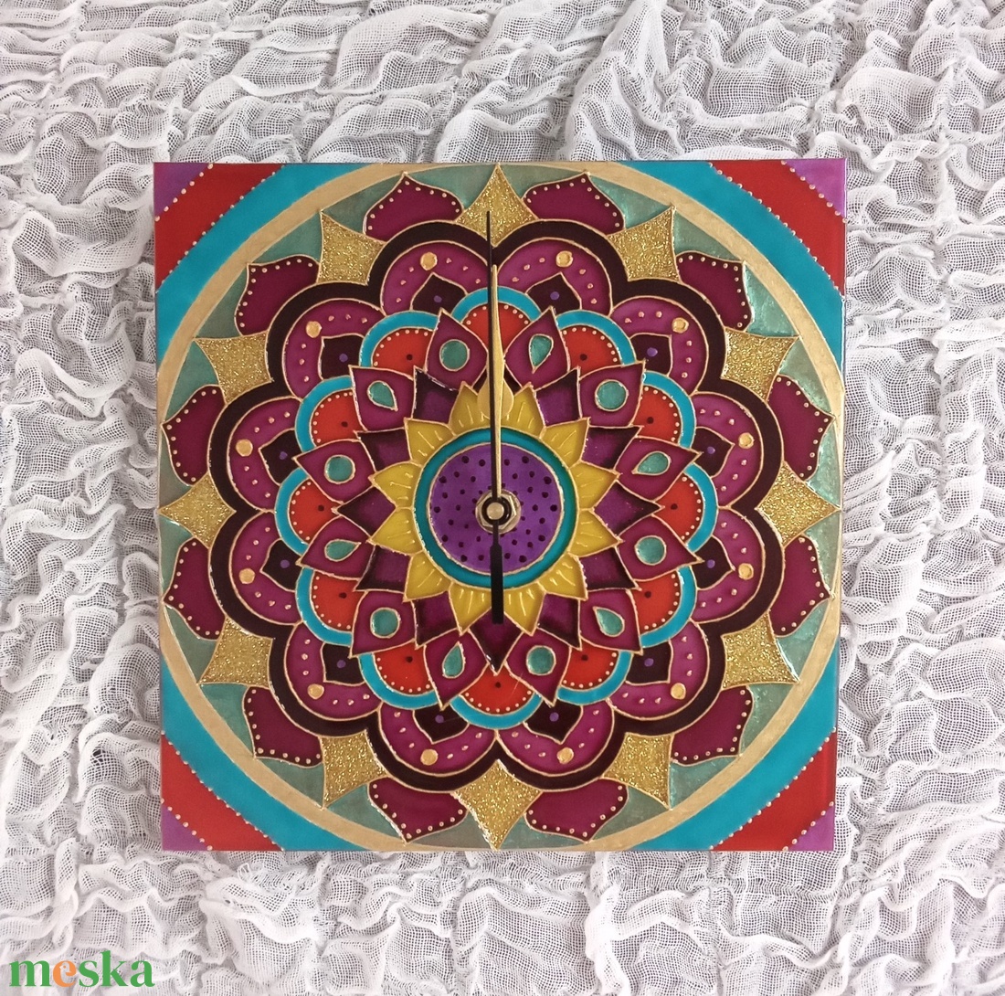 Hippi Mandala - egyedi festett üveg falióra - otthon & életmód - dekoráció - fali és függő dekoráció - falióra & óra - Meska.hu Hippi Mandala - egyedi festett üveg falióra - otthon & életmód - dekoráció - fali és függő dekoráció - falióra & óra - Meska.hu