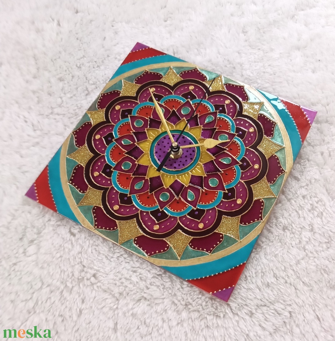 Hippi Mandala - egyedi festett üveg falióra - otthon & életmód - dekoráció - fali és függő dekoráció - falióra & óra - Meska.hu Hippi Mandala - egyedi festett üveg falióra - otthon & életmód - dekoráció - fali és függő dekoráció - falióra & óra - Meska.hu