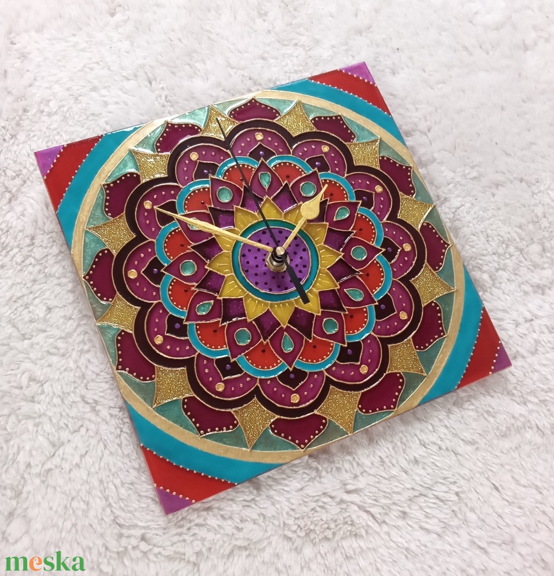 Hippi Mandala - egyedi festett üveg falióra - otthon & életmód - dekoráció - fali és függő dekoráció - falióra & óra - Meska.hu Hippi Mandala - egyedi festett üveg falióra - otthon & életmód - dekoráció - fali és függő dekoráció - falióra & óra - Meska.hu