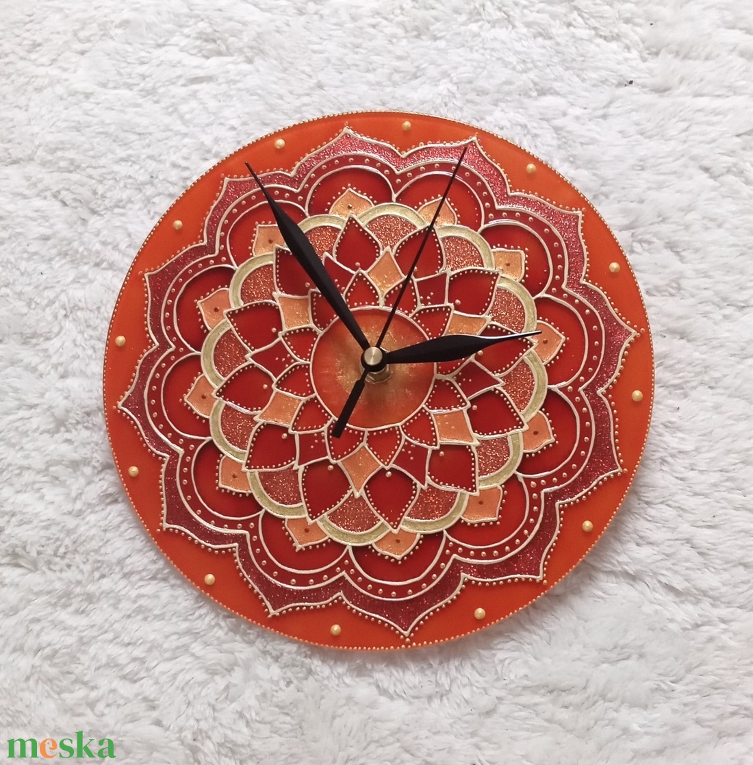 Napfény Mandala - egyedi festett mandala üveg falióra - otthon & életmód - dekoráció - fali és függő dekoráció - falióra & óra - Meska.hu Napfény Mandala - egyedi festett mandala üveg falióra - otthon & életmód - dekoráció - fali és függő dekoráció - falióra & óra - Meska.hu