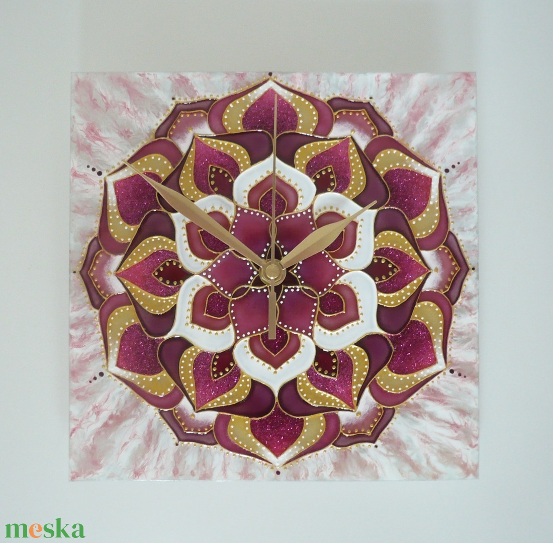 Mályvacukor - Mandala, egyedi festett üveg falióra - otthon & életmód - dekoráció - fali és függő dekoráció - falióra & óra - Meska.hu Mályvacukor - Mandala, egyedi festett üveg falióra - otthon & életmód - dekoráció - fali és függő dekoráció - falióra & óra - Meska.hu