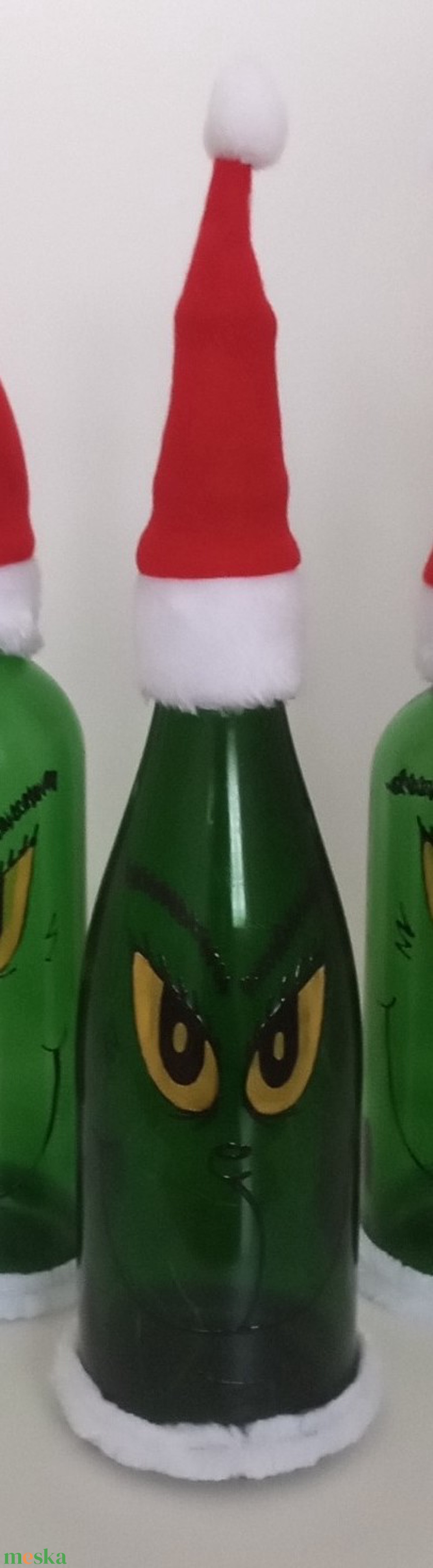 Pufók Grincs üveglámpás - egyedi festett üveg bottlelamp - otthon & életmód - lámpa - hangulatlámpa - Meska.hu