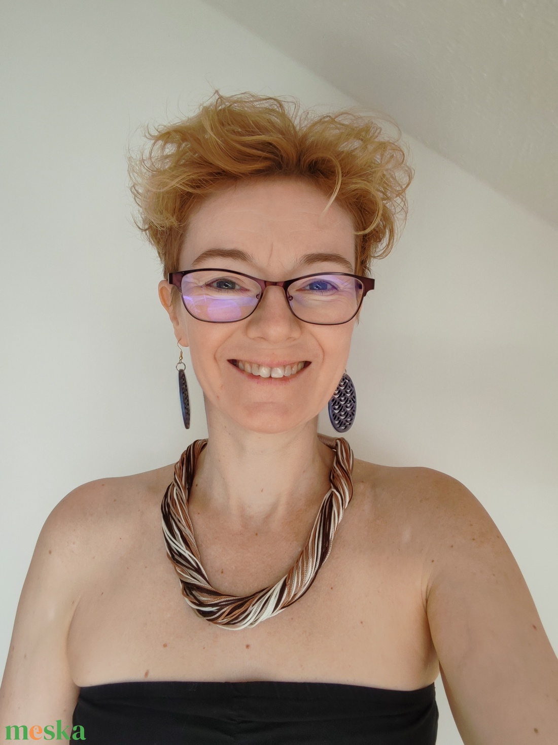 Cappuccino kavalkád � variálható, sokszálas textil nyaklánc - ékszer - nyaklánc - statement nyaklánc - Meska.hu
