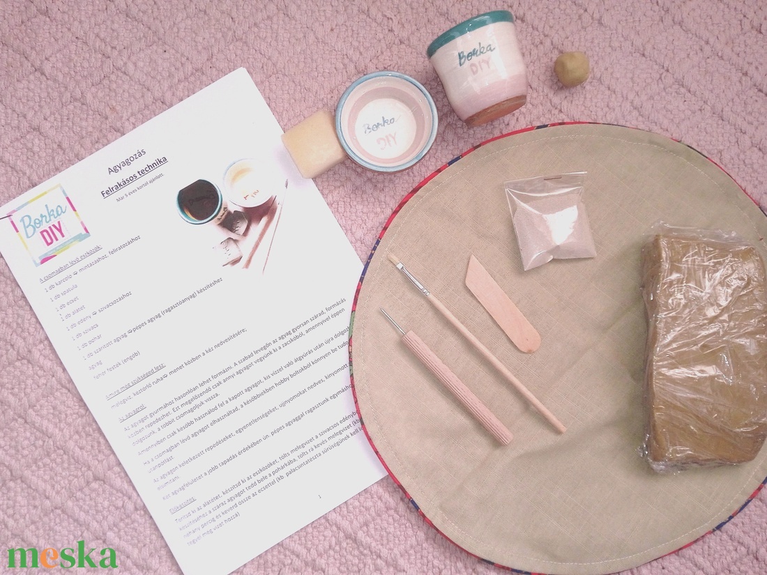 DIY agyagozás kezdő készlet - diy (csináld magad) - egységcsomag - Meska.hu