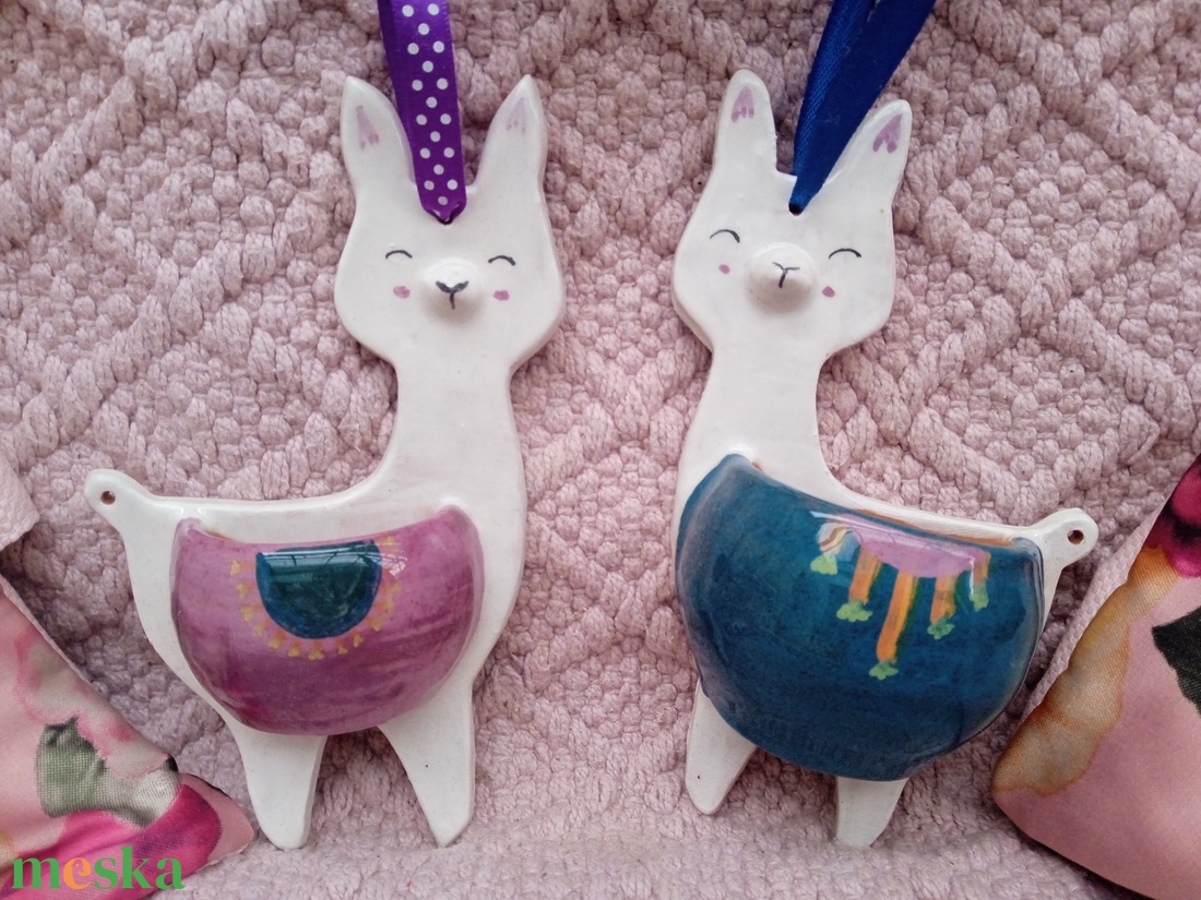 Láma páros - otthon & életmód - dekoráció - asztal és polc dekoráció - dekorációs tál, tartó - Meska.hu