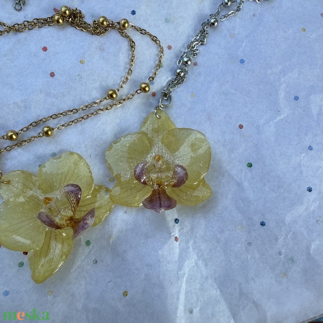 Orchidea nyaklánc -  - Meska.hu