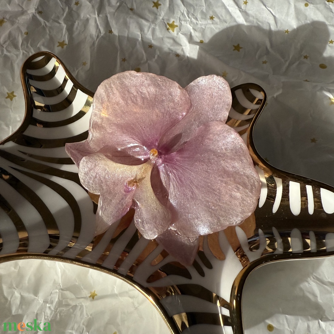 Orchidea hajcsat - ruha & divat - hajdísz & hajcsat - hajcsat & hajtű - Meska.hu