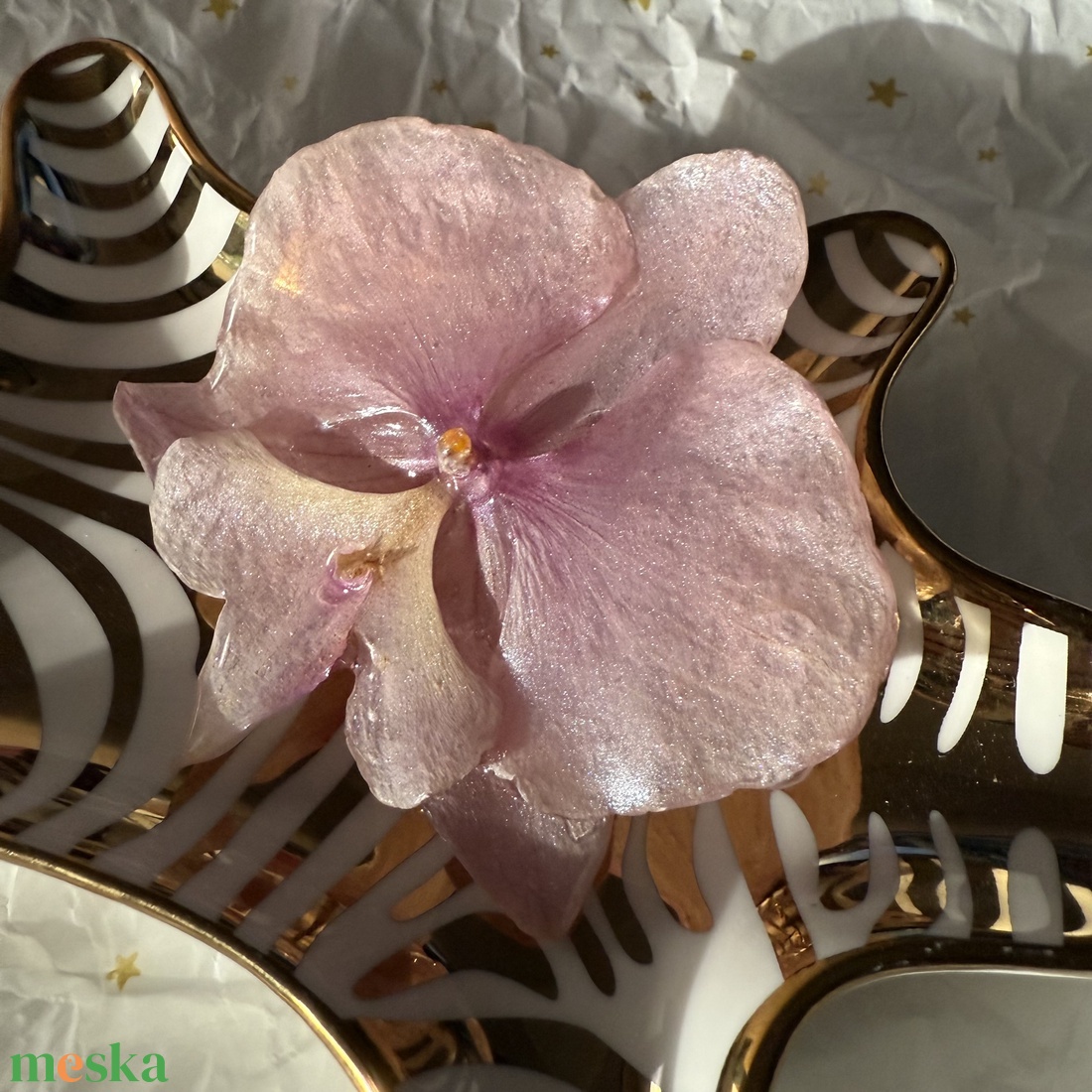 Orchidea hajcsat - ruha & divat - hajdísz & hajcsat - hajcsat & hajtű - Meska.hu