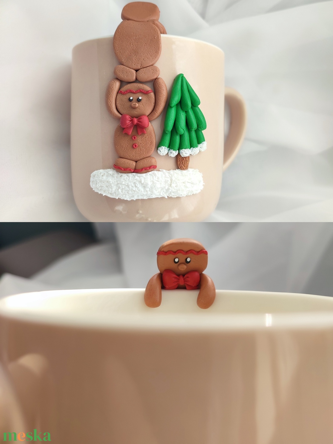 Karácsonyi bögre - karácsony - adventi díszek - adventi asztaldísz - Meska.hu