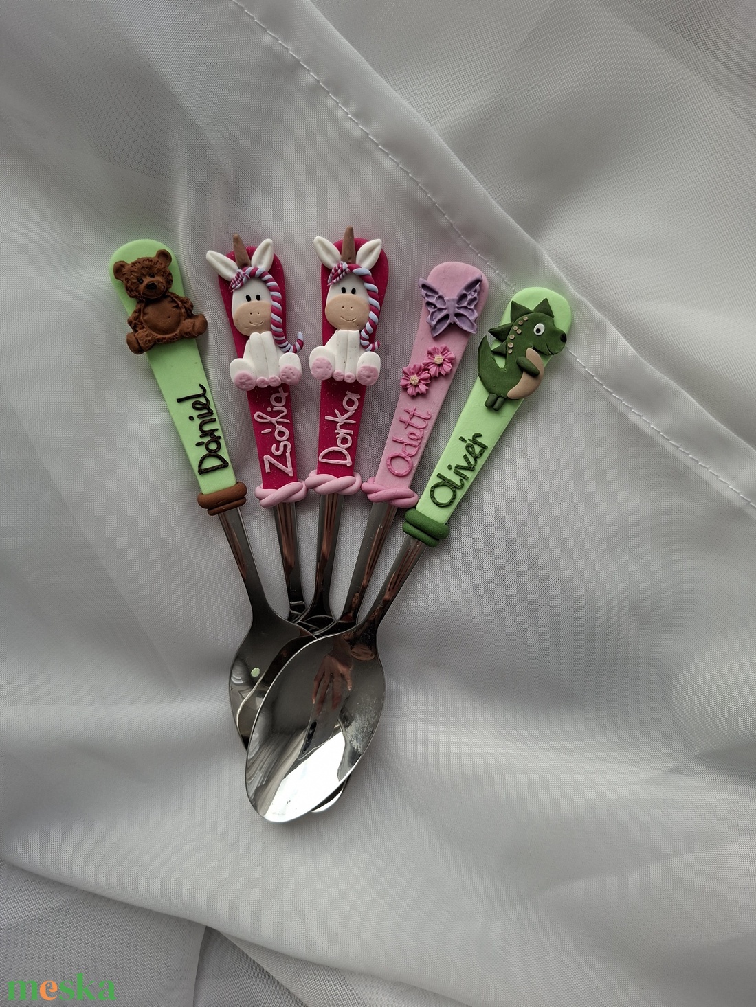 Gyerek kiskanalak/villak - otthon & életmód - konyhafelszerelés, tálalás - tálalás - kanál & villa - Meska.hu