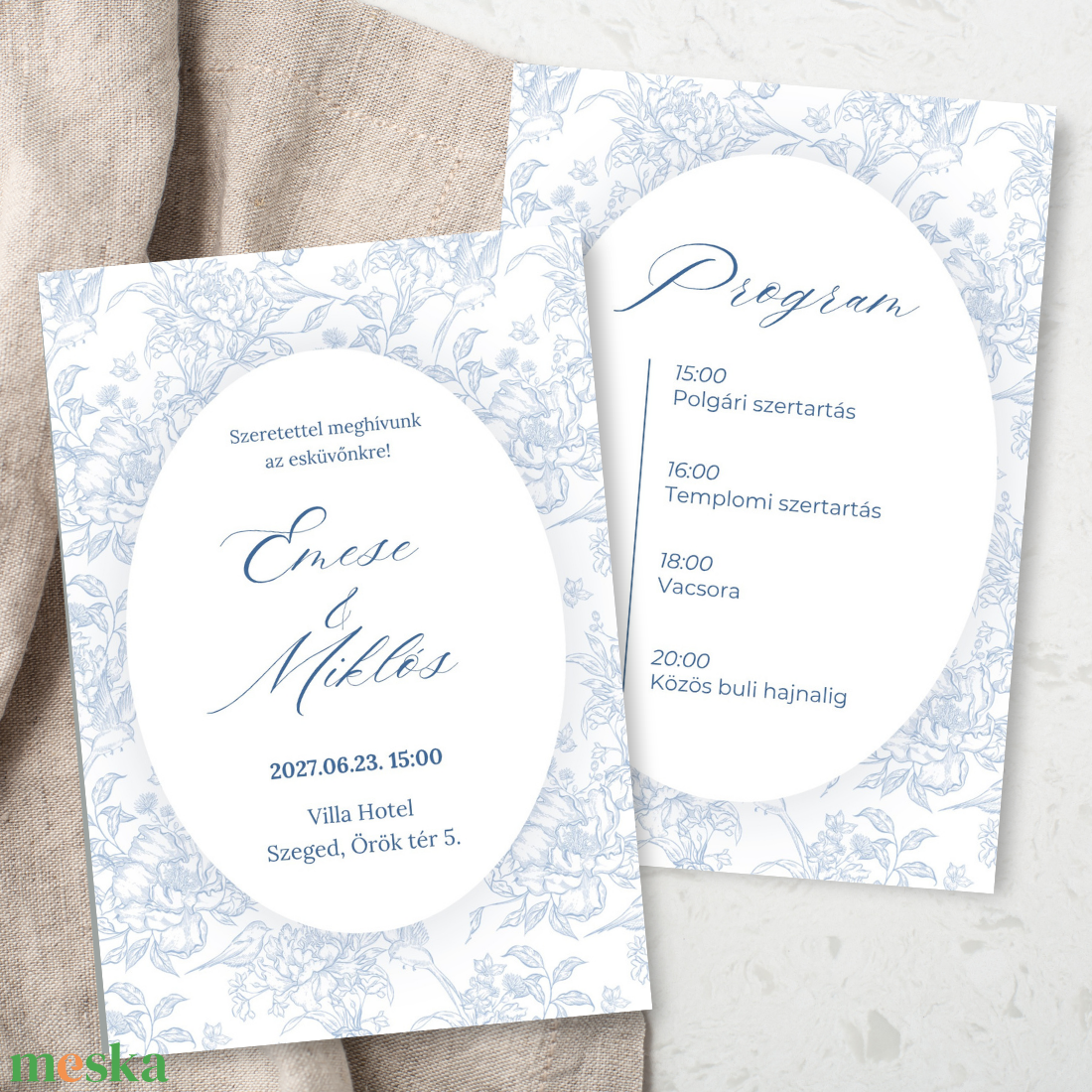 Elegáns esküvői meghívó - esküvő - meghívó & kártya - meghívó - Meska.hu