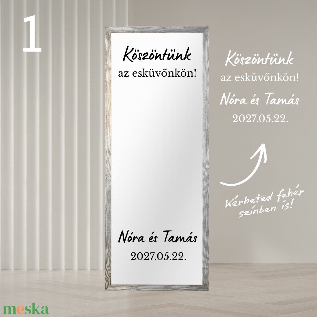 Esküvői tükör matrica - esküvő - dekoráció - esküvői tükör matrica - Meska.hu