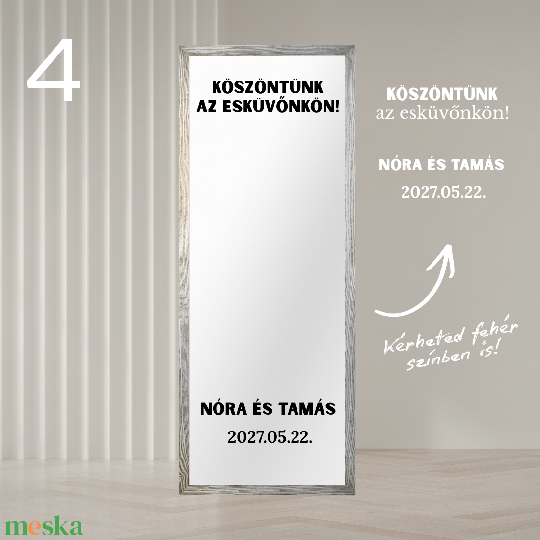 Esküvői tükör matrica - esküvő - dekoráció - esküvői tükör matrica - Meska.hu