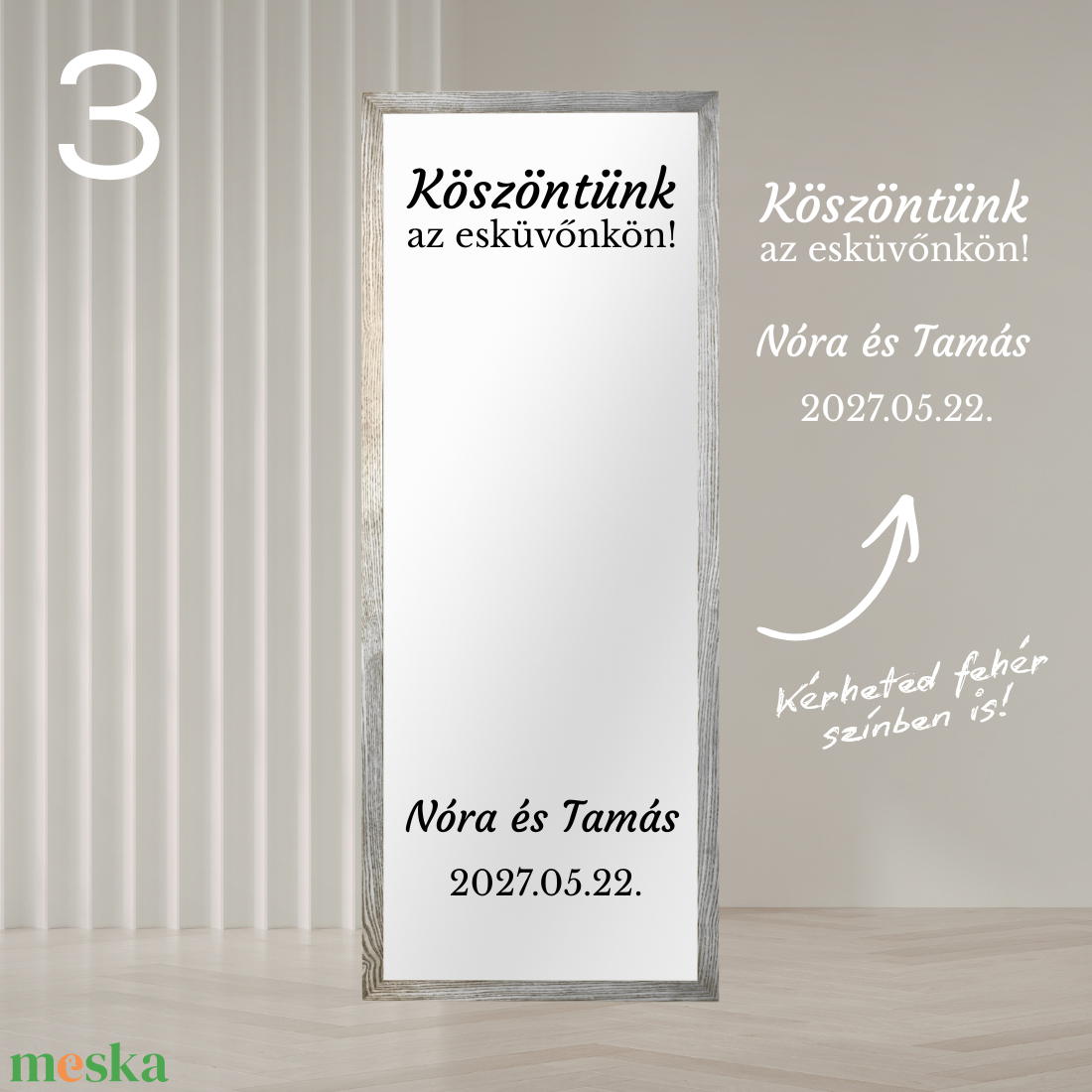 Esküvői tükör matrica - esküvő - dekoráció - esküvői tükör matrica - Meska.hu