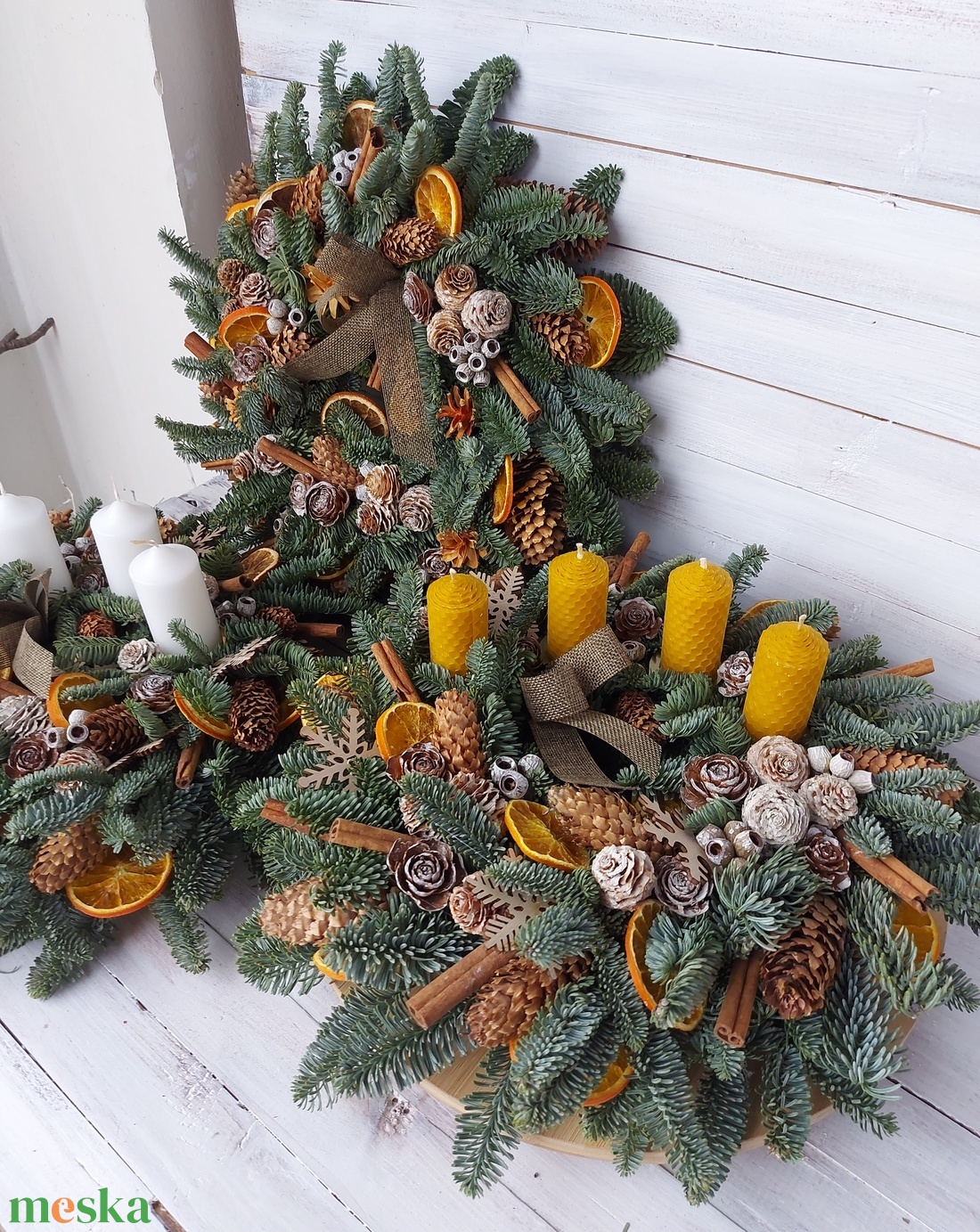 Adventi koszorú Szett - karácsony - adventi díszek - adventi koszorú - Meska.hu