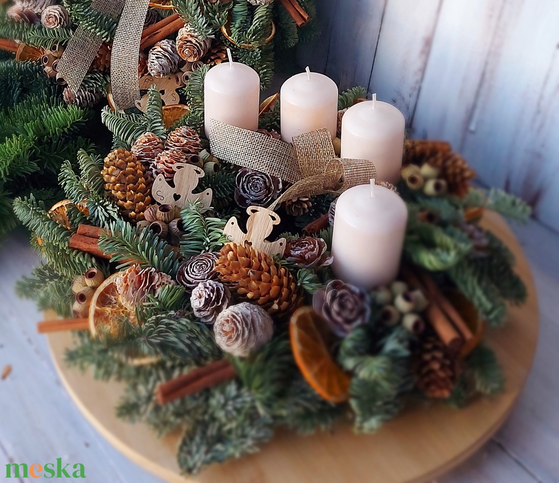 Adventi koszorú Szett - karácsony - adventi díszek - adventi koszorú - Meska.hu