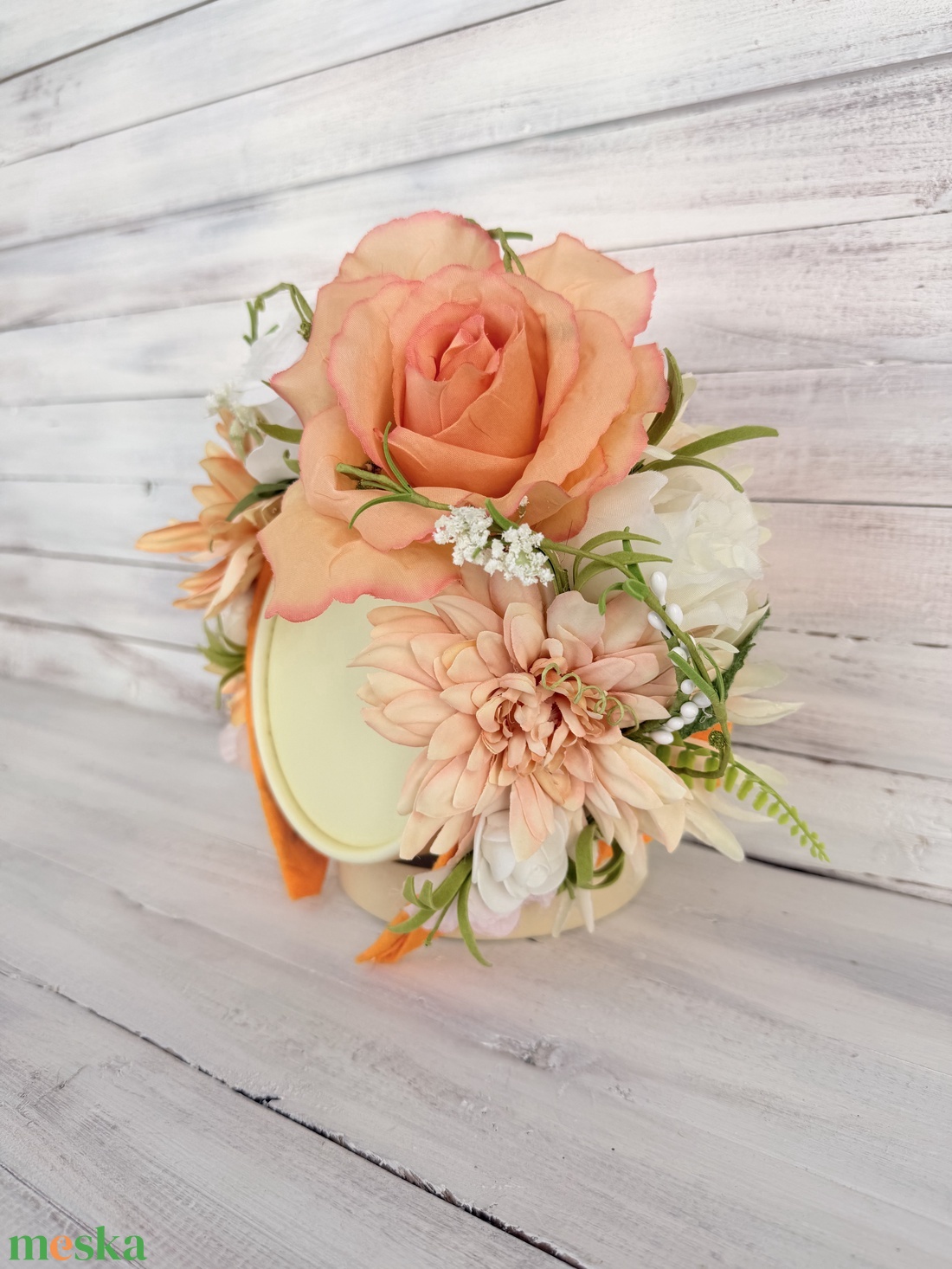 Virágos fejdísz bohém stílusban � natúr erdei hajdísz esküvőre és fotózásra - ékszer - lábdísz és testékszer - piercing, fejdísz - Meska.hu