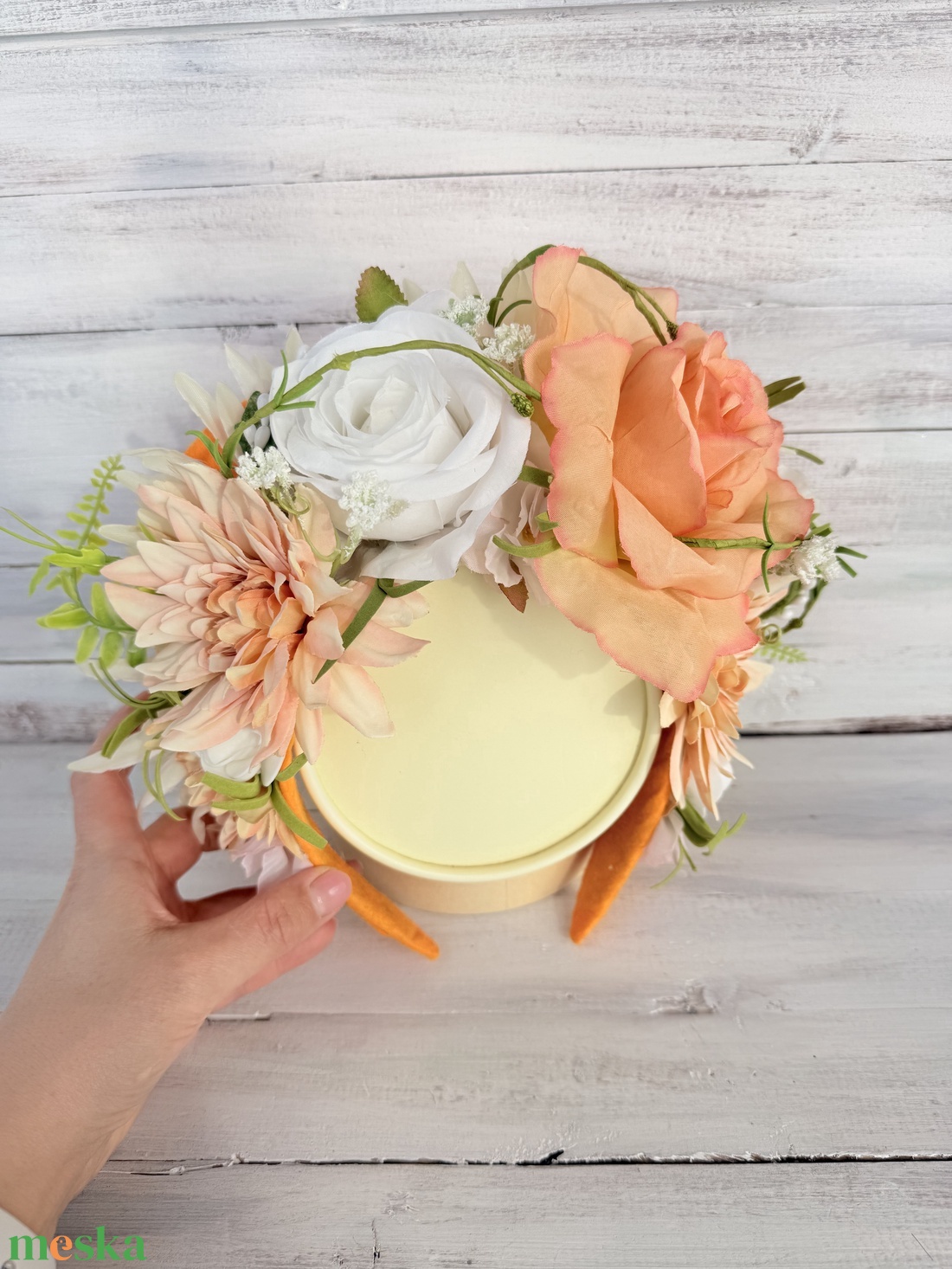 Virágos fejdísz bohém stílusban � natúr erdei hajdísz esküvőre és fotózásra - ékszer - lábdísz és testékszer - piercing, fejdísz - Meska.hu