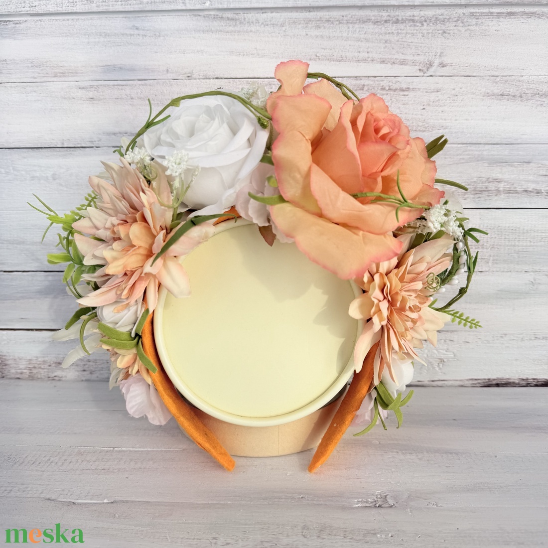 Virágos fejdísz bohém stílusban � natúr erdei hajdísz esküvőre és fotózásra - ékszer - lábdísz és testékszer - piercing, fejdísz - Meska.hu